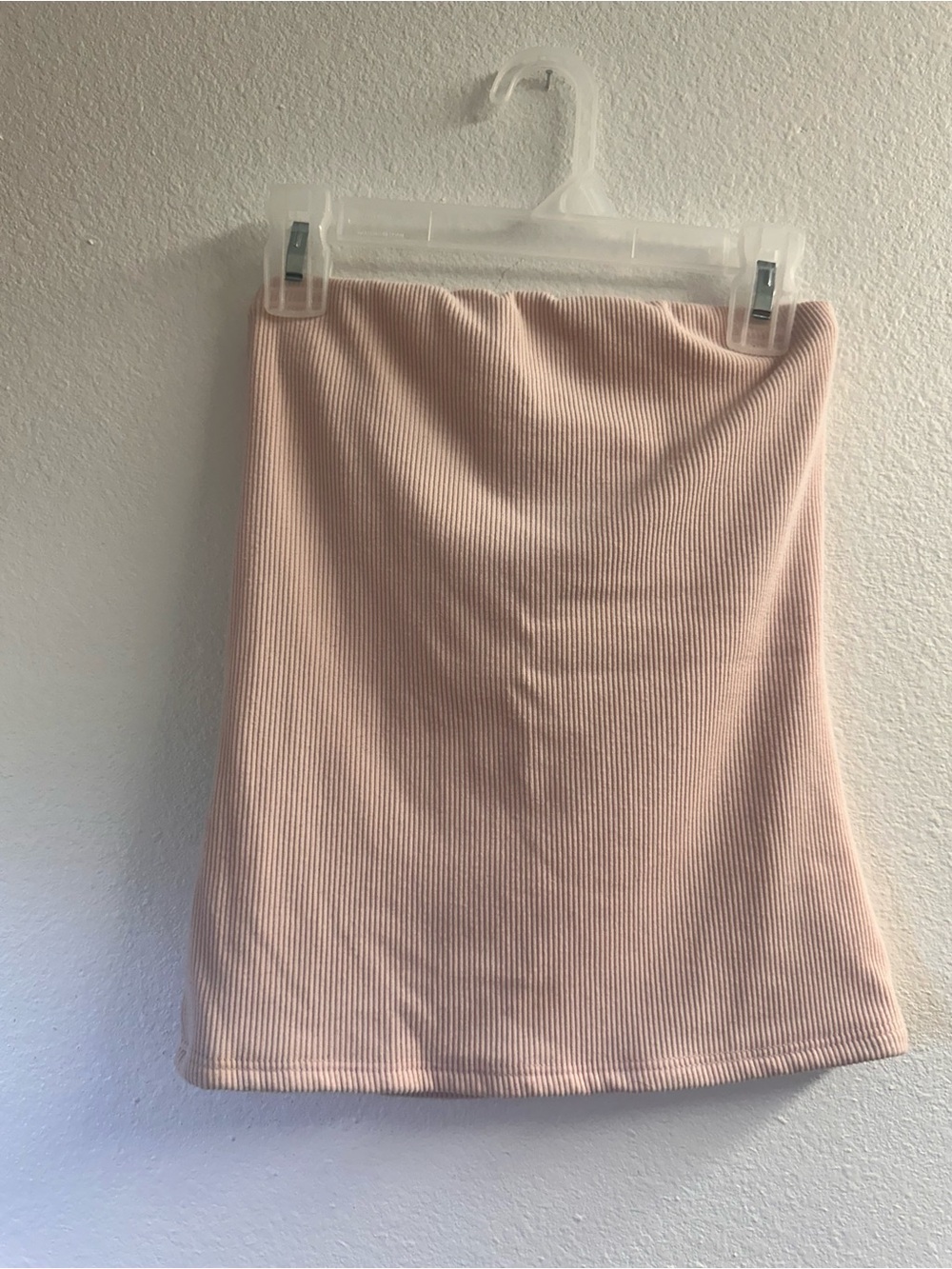 Women’s Ribbed Pink Tube Skirt